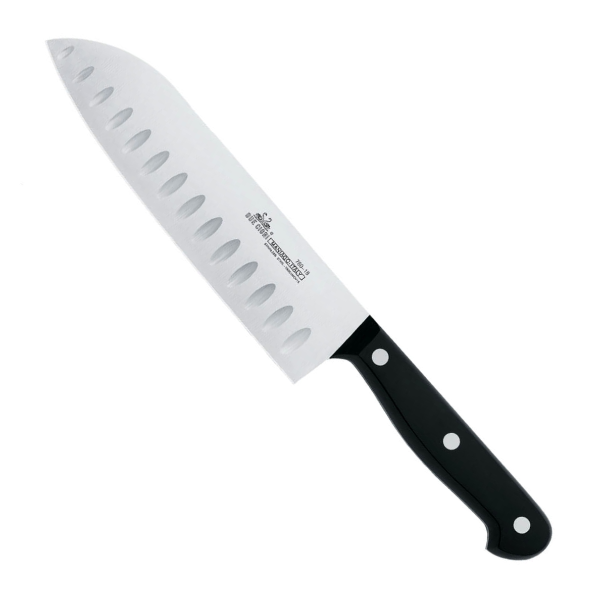 Classica 7 Inch Full Tang Santoku Kitchen Knife with Scallops