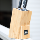 Bamboo Knife Block with knives