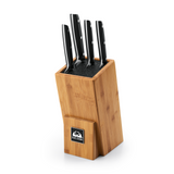 Bamboo Knife Block with knives 4