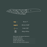 Coquus Kengata Knife in Herringbone Damascus - Made to Order