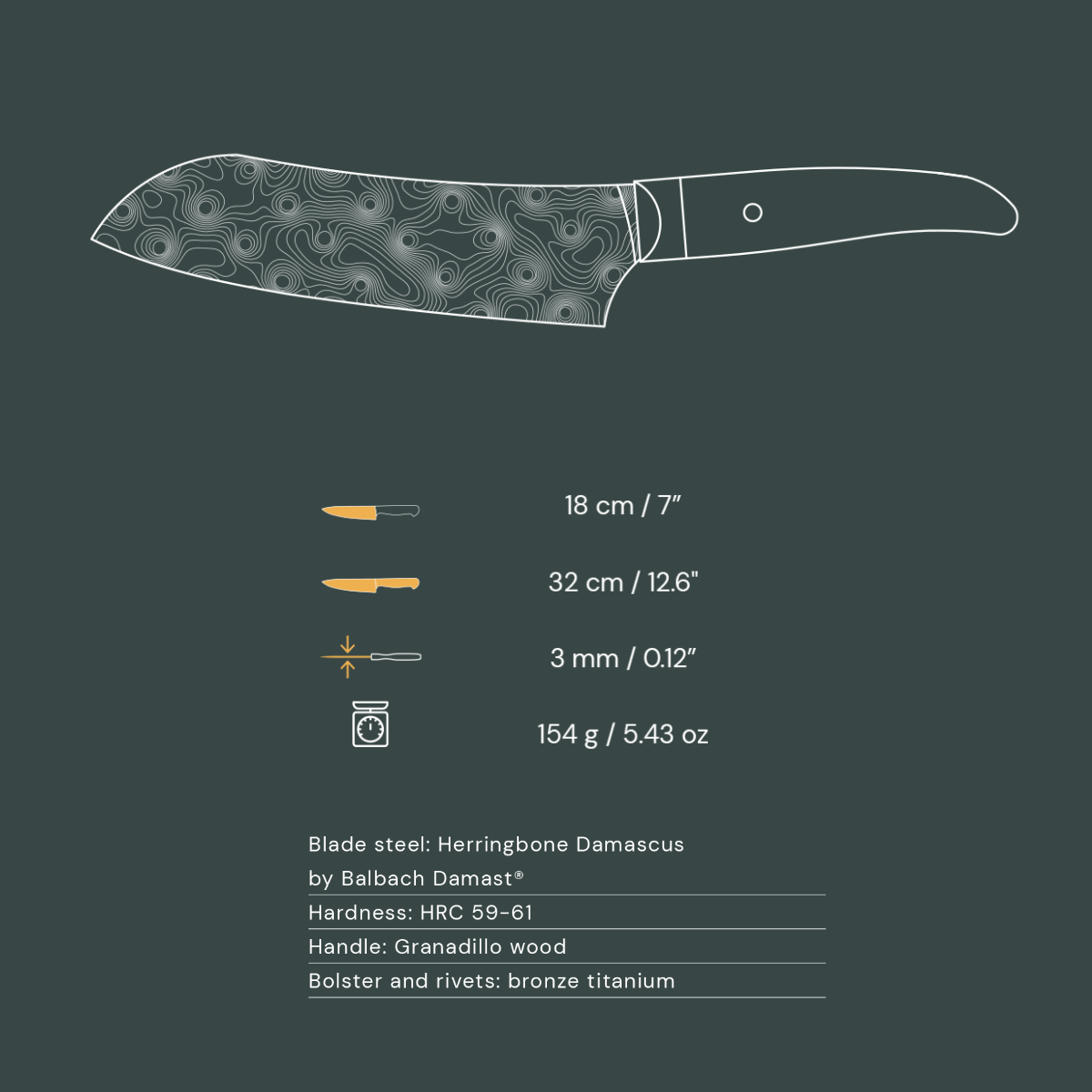Damascus Santoku Knife