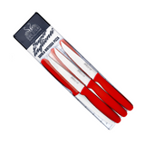 Basics 6 Piece Serrated Pizza Knife Set with Red Handle