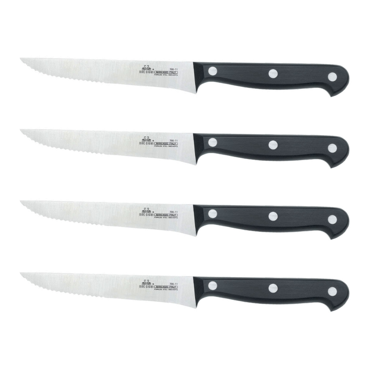 4 Serrated Dinner Steak Knives
